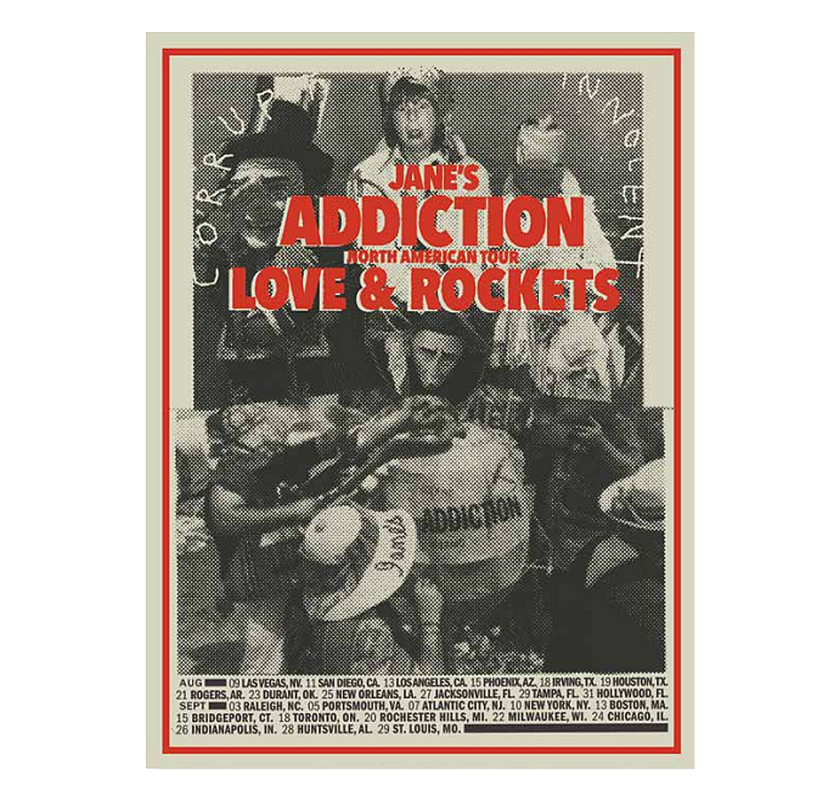 Flocked 2024 Tour Poster (Autographed) – Jane's Addiction Flocked 2024 Tour Poster (Autographed) – Jane's Addiction