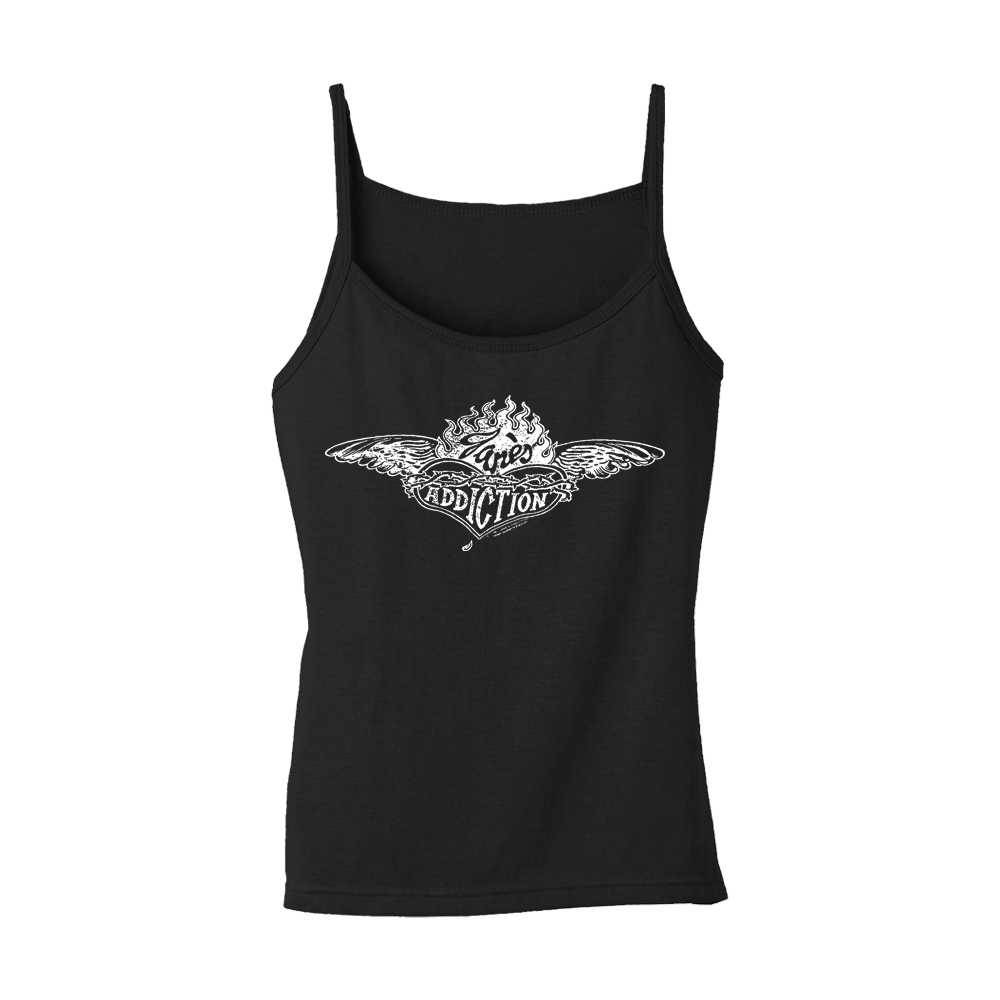 The front of the Heart Wings Logo Women's Tank with the Jane's Addiction Heart Wings Logo printed on it.